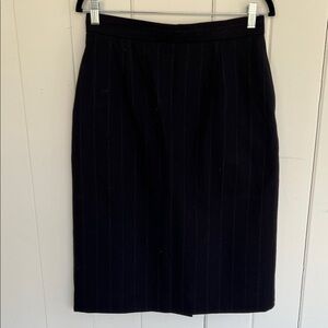 Ralph Lauren Navy Pinstripe Pencil Skirt